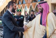 ولي العهد السعودي يستقبل الرئيس السوري أحمد الشرع في أول زيارة له للمملكة العربية السعودية